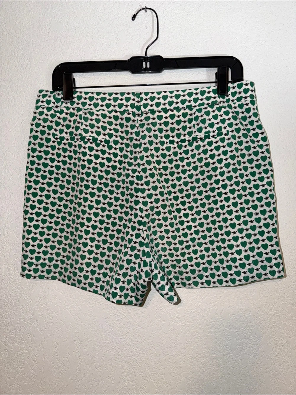 J. Crew Green Heart Print Women's Shorts